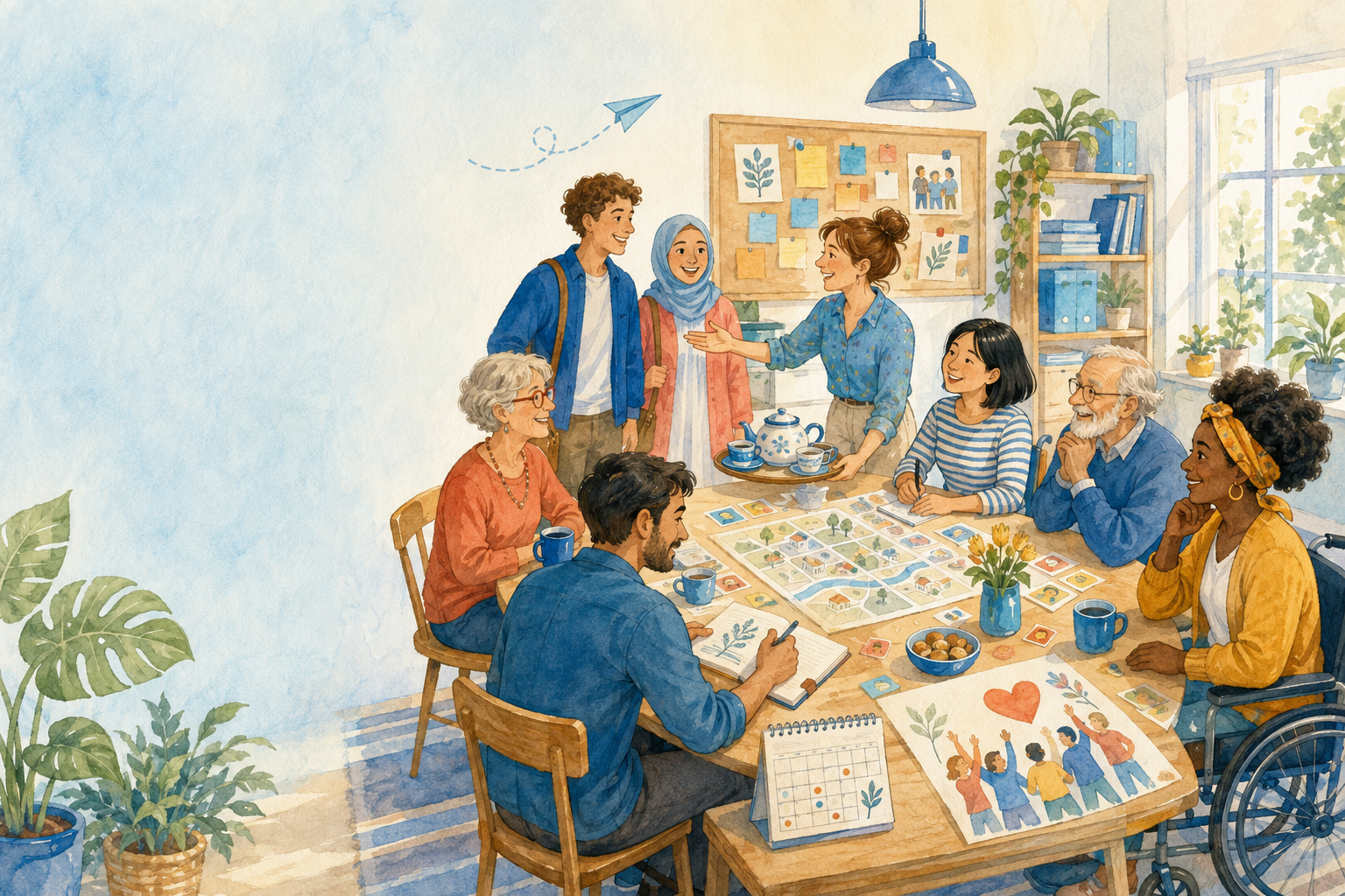 Menschen planen gemeinsam die Gewinnung und Bindung neuer Verbandsmitglieder